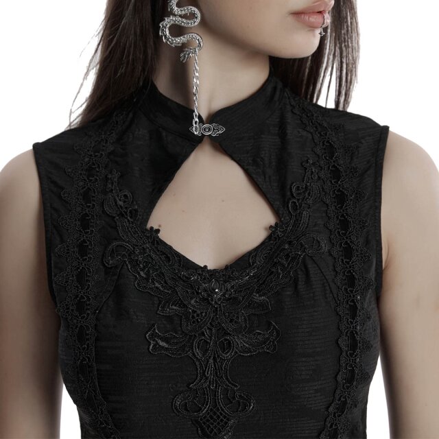 Punk Rave schmales Minikleid Burried Romance mit Cut-Out und Spitze S