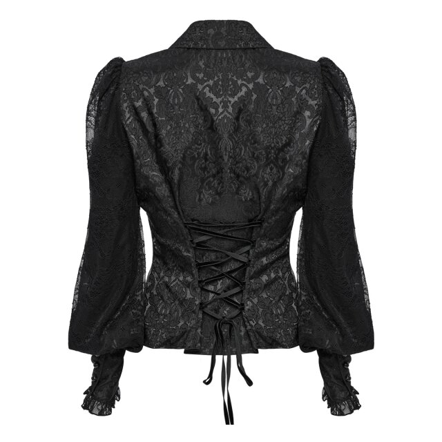 Punk Rave Gothic-Bluse Mystic Glow mit Reißverschluss 4XL
