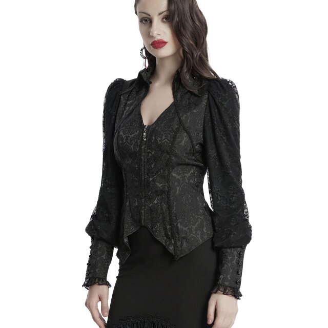 Punk Rave gothic blouse Mystic Glow with zip
