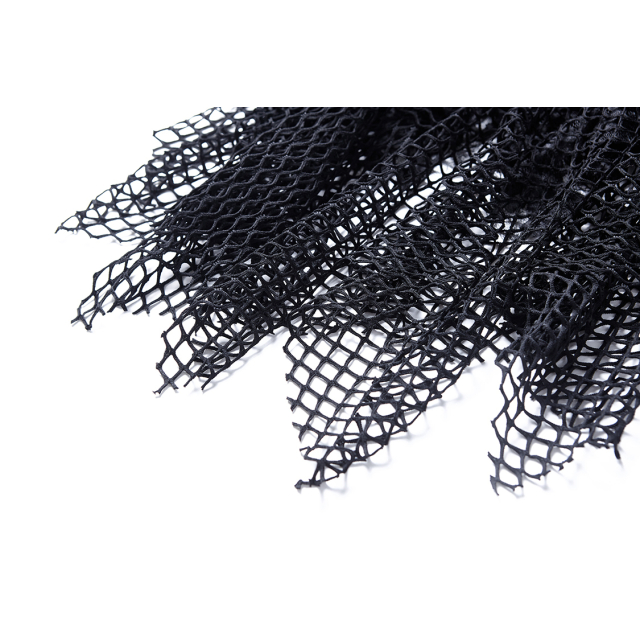 Punk- / Hexen- Fransenrock Wicca made of net- and rag fabric