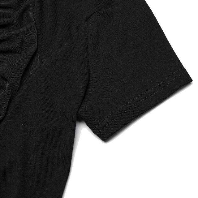 Punk Rave Sweet Sinister T-Shirt mit Mesh-Einsatz in Sarg-Form XS/S