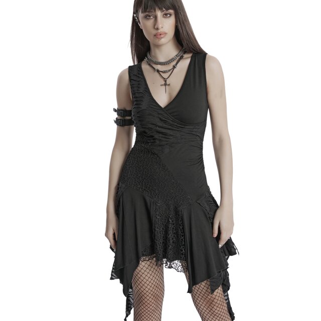 Punk Rave sleeveless tank mini dress Tragic Rendezvous