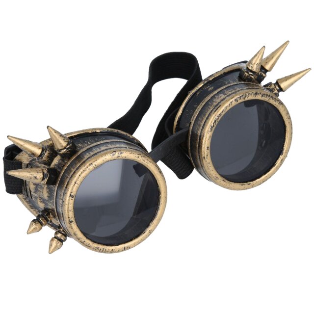 Steampunk Goggles with spikes in different colours gold