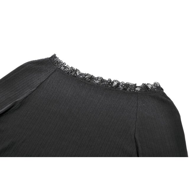 Langes schmales Gothic-Kleid Moonlit Kisses mit Spitze L