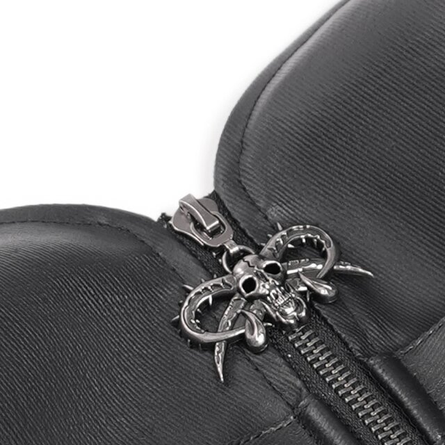 Neckholder-Korsagentop Galactic Complex in Leder-Optik 3XL