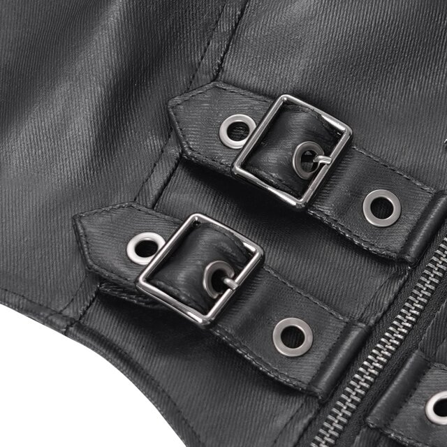 Neckholder-Korsagentop Galactic Complex in Leder-Optik 3XL