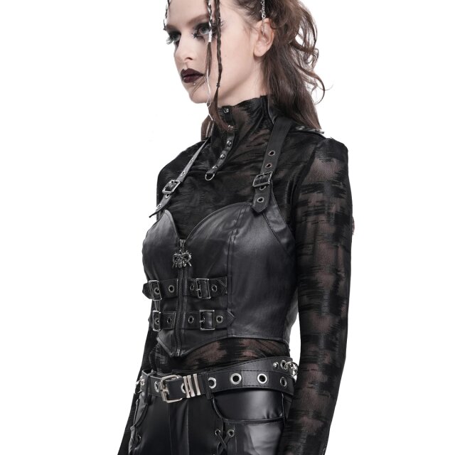Neckholder-Korsagentop Galactic Complex in Leder-Optik S