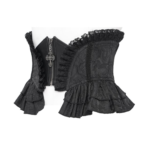 Gothic Korsagengürtel Crimson Grace uni-schwarz-M-L