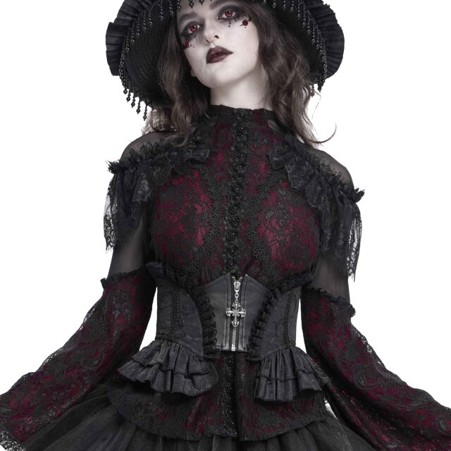 Gothic Korsagengürtel Crimson Grace uni-schwarz-M-L