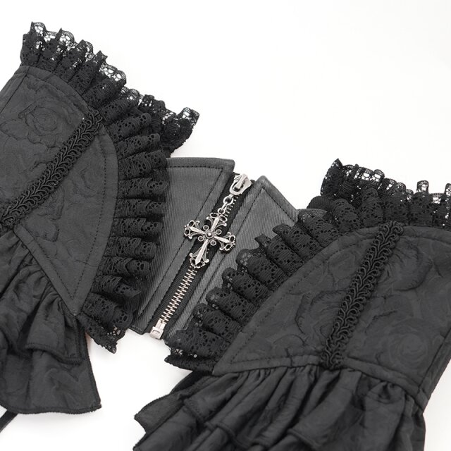 Gothic Korsagengürtel Crimson Grace uni-schwarz-M-L