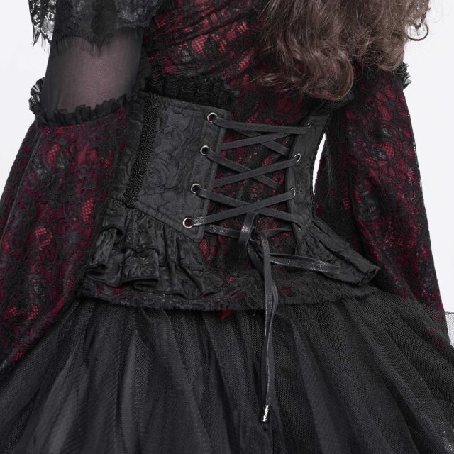 Gothic Korsagengürtel Crimson Grace uni-schwarz-XS-S