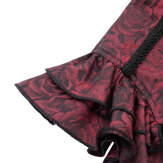 Gothic Korsagengürtel Crimson Grace rot-schwarz-3XL-4XL