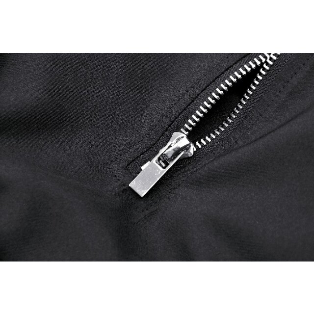 Long Punk Gothic Skirt Darker Than Midnight with Buckles