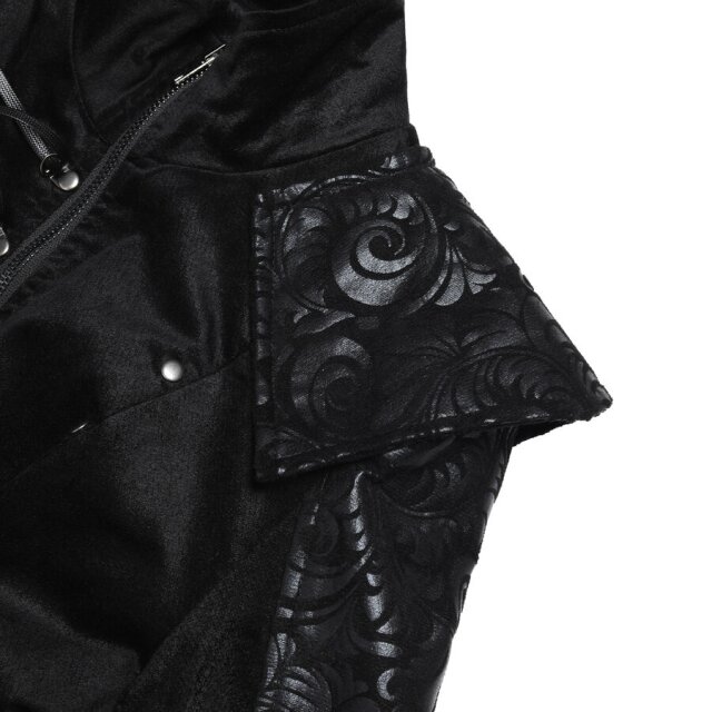 Long gothic coat Midnight Morph in velour
