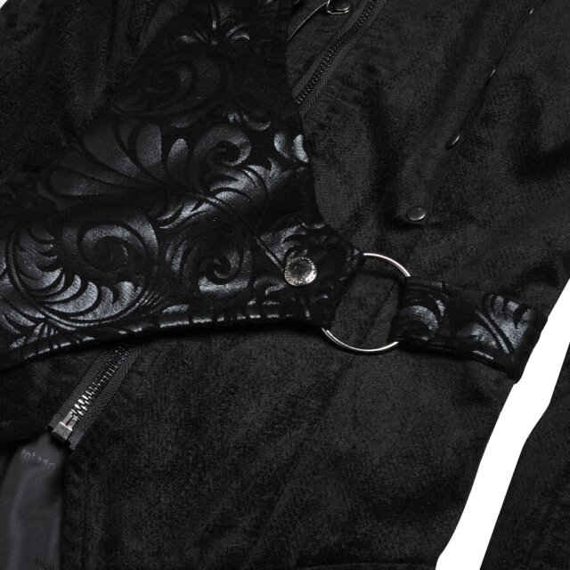 Long gothic coat Midnight Morph in velour
