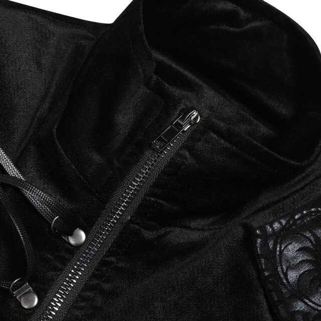 Long gothic coat Midnight Morph in velour