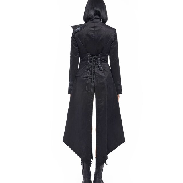 Long gothic coat Midnight Morph in velour