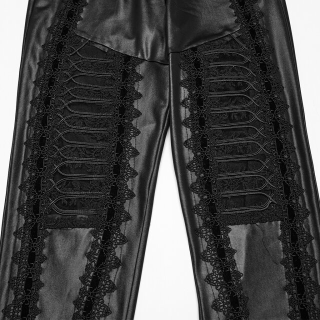 Punk Rave Wetlook Leggings Ombra Sacra mit Spitze 3XL