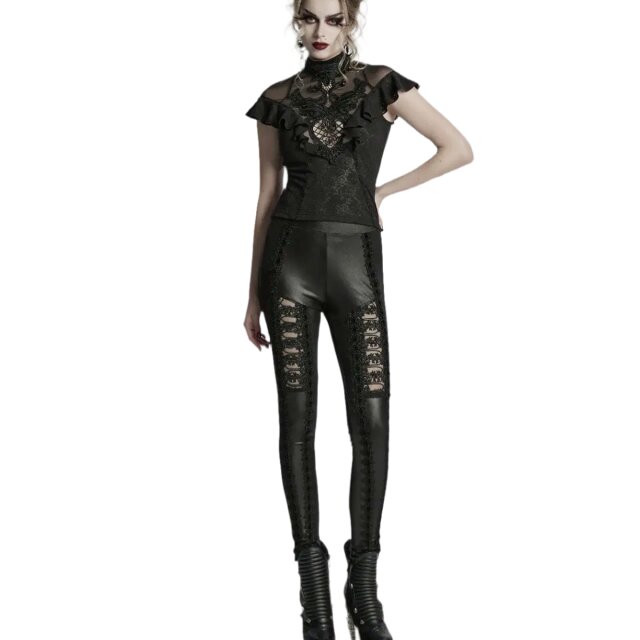 Punk Rave Wetlook Leggings Ombra Sacra mit Spitze 4XL