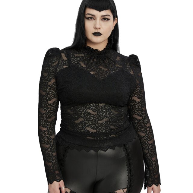 Punk Rave Long Sleeve Lace Shirt Lacrimosa
