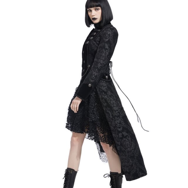 Langer Gothic Brokatmantel Crescendo Obscura S