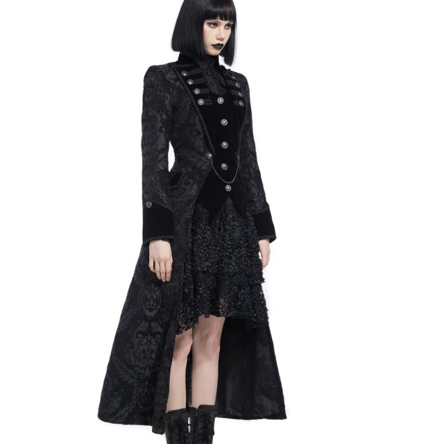 Langer Gothic Brokatmantel Crescendo Obscura S