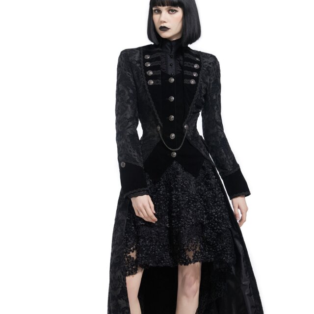 Langer Gothic Brokatmantel Crescendo Obscura XL