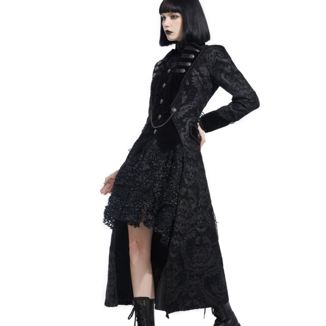 Langer Gothic Brokatmantel Crescendo Obscura XL