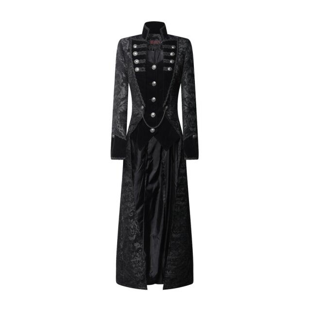 Langer Gothic Brokatmantel Crescendo Obscura XL