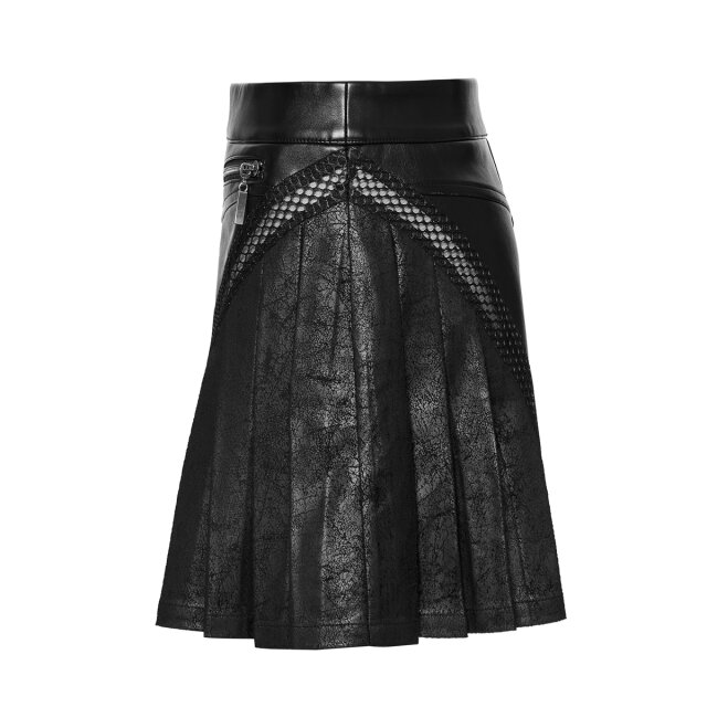 Punk Rave mini skirt Rogue Doll made of faux leather
