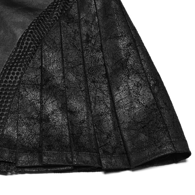 Punk Rave mini skirt Rogue Doll made of faux leather