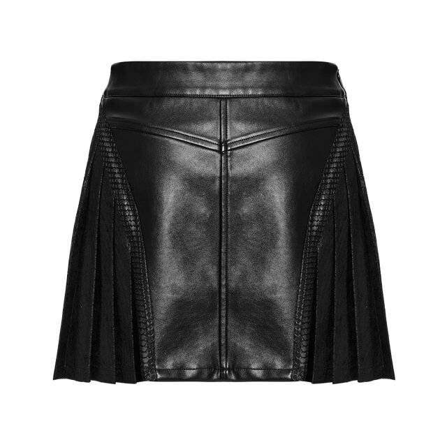 Punk Rave mini skirt Rogue Doll made of faux leather