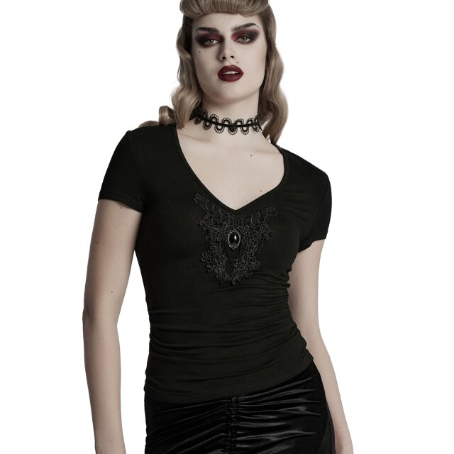 Dunkelromantisches Punk Rave T-Shirt Obsidian Kiss M-L