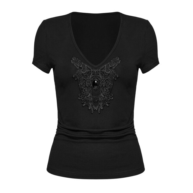 Dunkelromantisches Punk Rave T-Shirt Obsidian Kiss M-L
