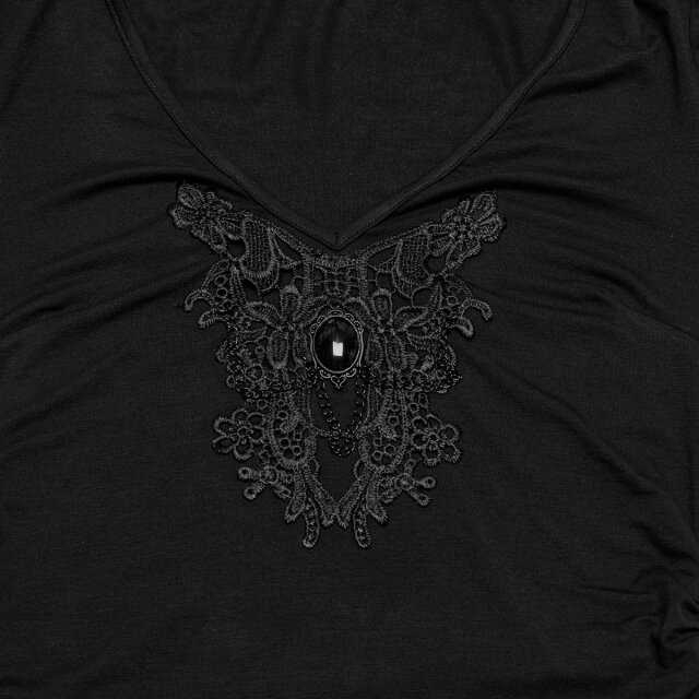 Dunkelromantisches Punk Rave T-Shirt Obsidian Kiss M-L