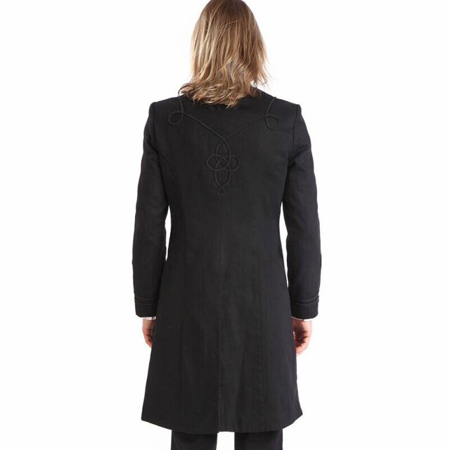 Uniform Gothic-Frack Midnight Regiment mit Borten 3XL