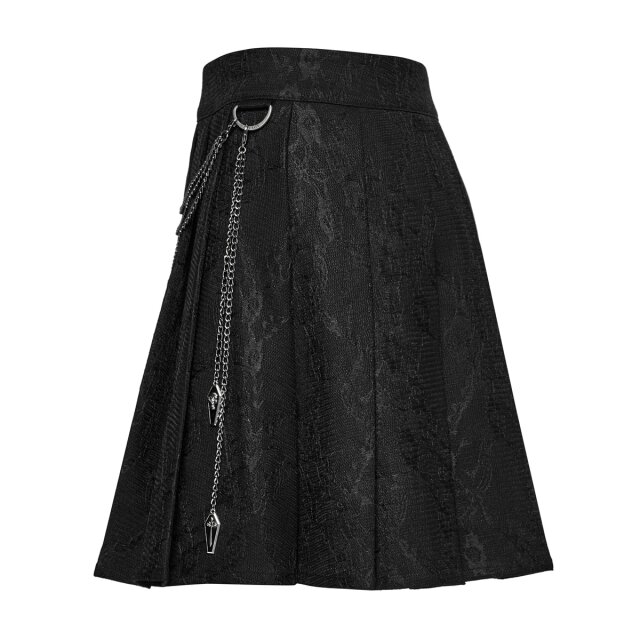 Punk Rave Faltenmini Panic Cutie mit Ketten M