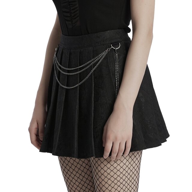Punk Rave Faltenmini Panic Cutie mit Ketten M