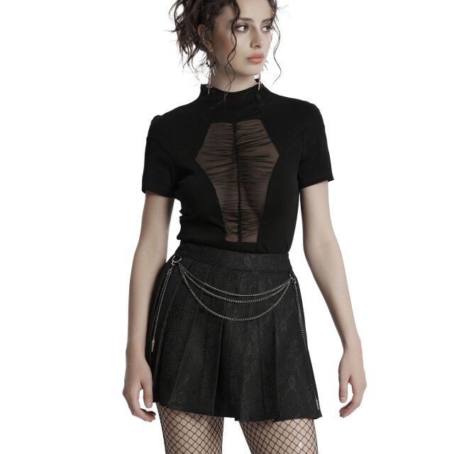 Punk Rave Faltenmini Panic Cutie mit Ketten M