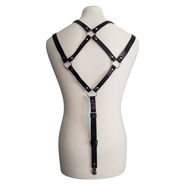 Kunstleder Hosenträger-Harness