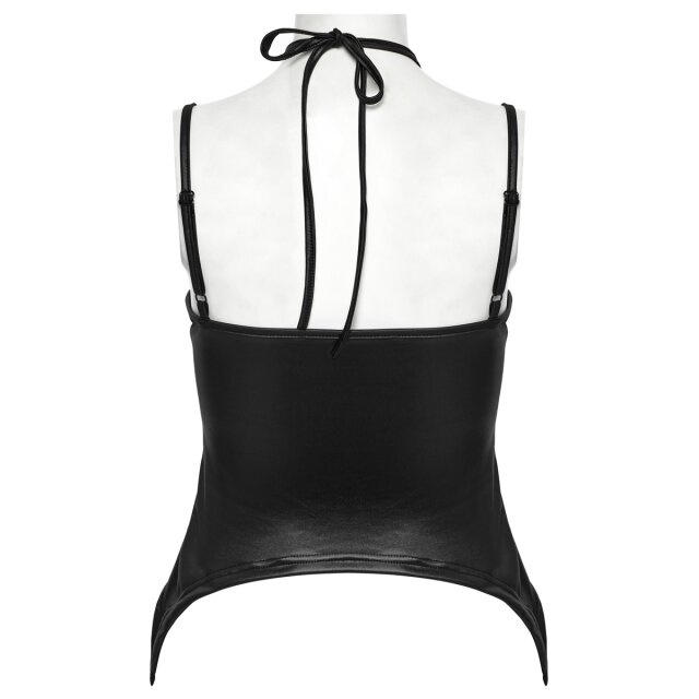 Punk Rave bauchfreies Wetlook Träger-Shirt XL/XXL