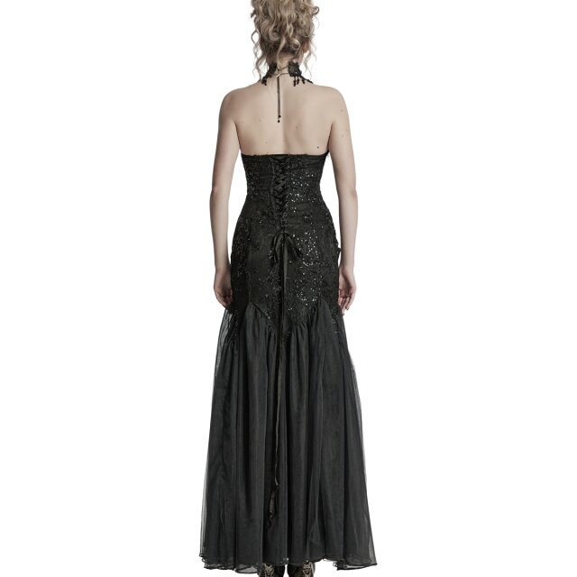Langes Mermaid Kleid Mira Noire – The Last Soirée mit Pailletten S