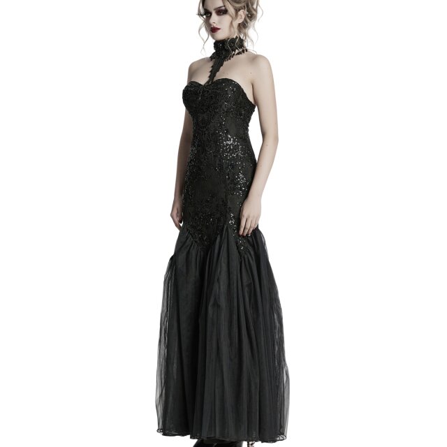 Langes Mermaid Kleid Mira Noire – The Last Soirée mit Pailletten XL