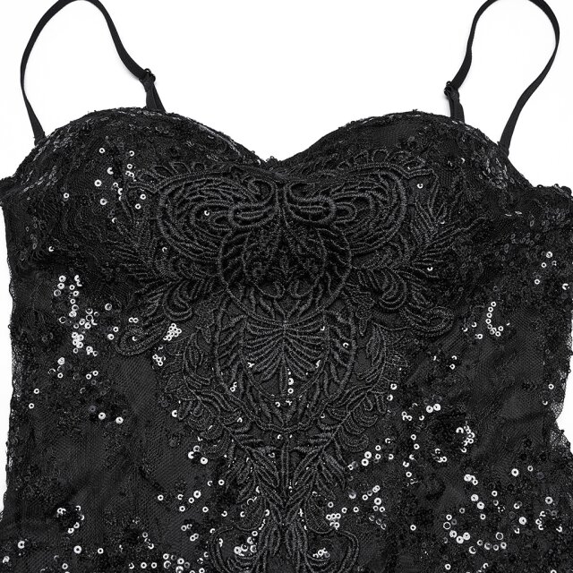 Langes Mermaid Kleid Mira Noire – The Last Soirée mit Pailletten XS