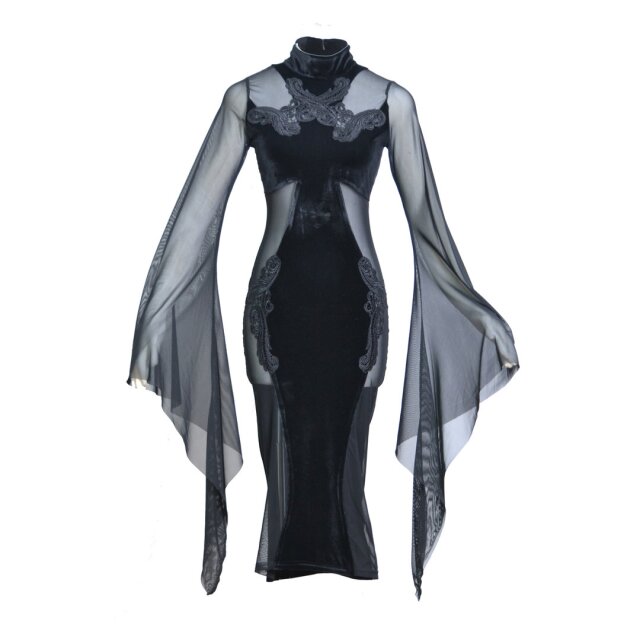 Verführerisches Samtkleid Opium mit transparenten Einsätzen