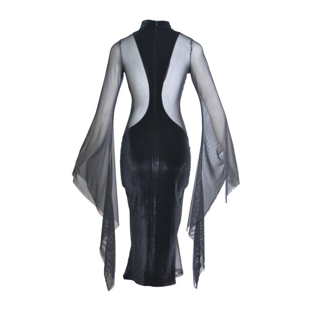 Verführerisches Samtkleid Opium mit transparenten Einsätzen