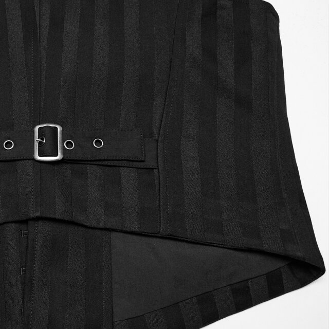 Gestreifte PUNK RAVE  Steampunk Weste Monocle XXL