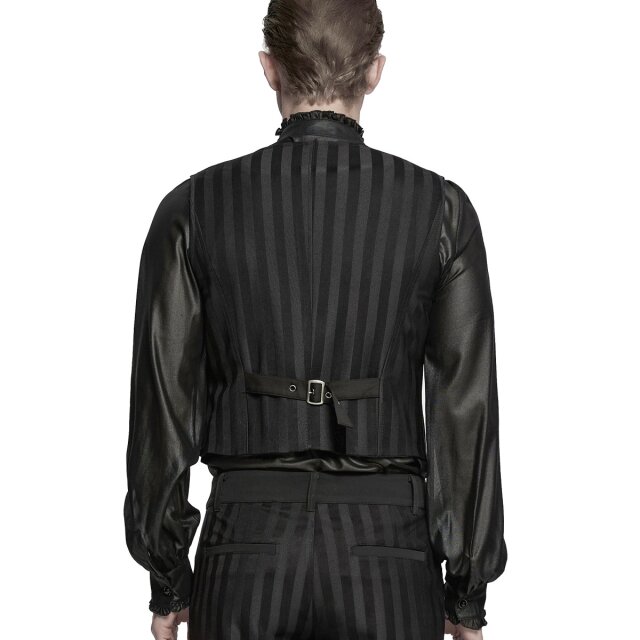 Gestreifte PUNK RAVE  Steampunk Weste Monocle XXL
