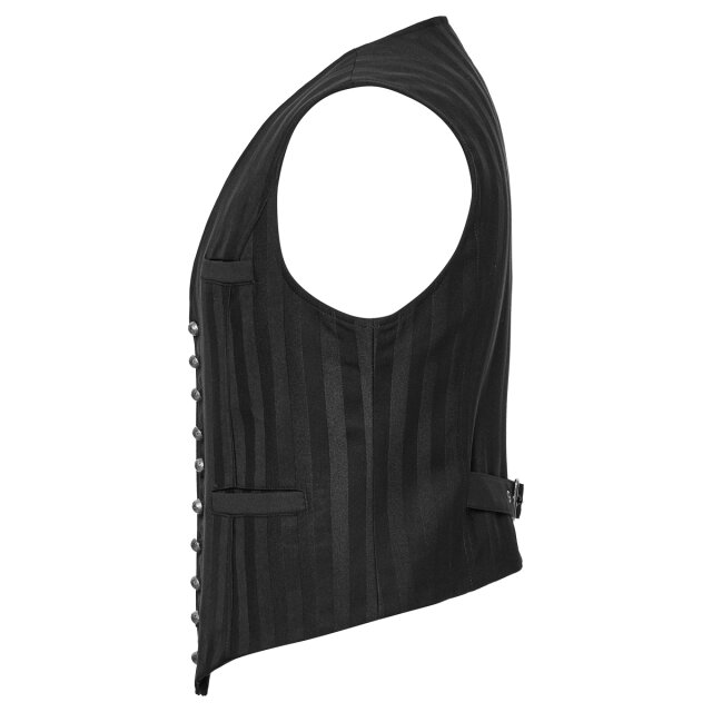 Gestreifte PUNK RAVE  Steampunk Weste Monocle XXL