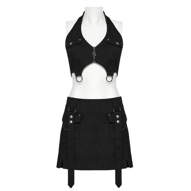 Punk Rave 2in1 Minikleid Urban Unit im Tech Wear Stil XXL